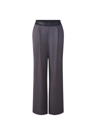 Oui | Silky Charcoal Trousers