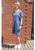 Milano | Cotton Linen V Neck Dress