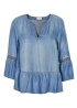 Cream | Denim Blouse