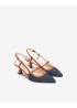 NeroGiardini | Flared Heel Denim Shoes