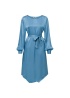 Yaya | Belted Satin Dress