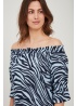 Fransa | Zebra Print Top