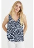Fransa | Sleeveless Zebra Blouse