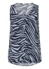 Fransa | Sleeveless Zebra Blouse