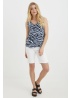 Fransa | Sleeveless Zebra Blouse