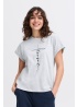 Fransa | FrEdena Grey T-Shirt