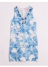 Vilagallo | Iris Deep Blue Linen Dress