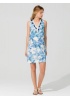 Vilagallo | Iris Deep Blue Linen Dress