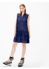 Vilagallo | Vera Dress Navy Embroidery