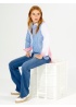 Vilagallo | Embroiderd Dover Shirt Blue Stripes