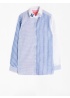 Vilagallo | Embroiderd Dover Shirt Blue Stripes