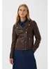 Part Two | Frances Leather Jacket Mole
