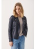 Part Two | Frances Leather Jacket Navy