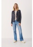 Part Two | Frances Leather Jacket Navy