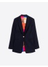 Vilagallo | Sophia Jacquard Navy Blazer