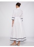 Vilagallo | Natalia White Poplin Dress