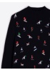 Vilagallo | Skier Embroidery Navy Jumper