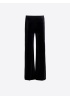 Vilagallo | Velvet Black Flare Trousers