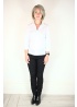 Just White | Zip Ribbon Shirt