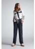 Oui | Stripe Wide Leg Trousers