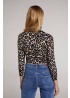 Oui | Leopard Print Roll Neck