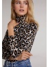 Oui | Leopard Print Roll Neck