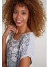 Oui | Silky Print Top
