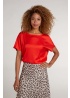 Oui | Drawstring Silky Top