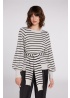 Oui | Tie Stripe Jumper