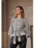 Oui | Tie Stripe Jumper