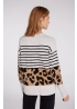 Oui | Stripe Animal Jumper