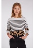 Oui | Stripe Animal Jumper