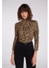 Oui | Leopard Print Roll Neck