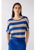 Oui | Stripe Linen Top
