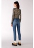 Oui | Mesh Print Top