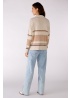 Oui | Knitted Jumper With Stand Up Colour