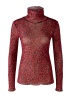 Oui | Mesh Print Top