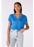 Oui | Linen V-Neck Tee