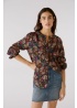 Oui | Print V-Neck Blouse