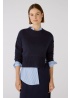 Oui | Short Split Navy Jumper