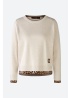 Oui | Leopard Trim Jumper