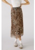 Oui | Leopard Midi Skirt