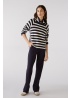 Oui | Navy Stripe Cotton Jumper 
