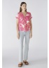 Oui | Flower Print Top Tropic