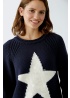 Oui | Navy Star Jumper