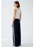 Oui | Side Stripe Navy Trousers