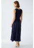 Oui | Navy Cotton Sleeveless Dress