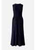 Oui | Navy Cotton Sleeveless Dress