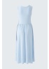 Oui | Pale Blue Cotton Sleeveless Dress