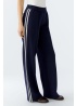 Oui | Side Stripe Navy Trousers